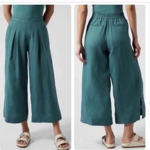 Athleta Playa Wide Leg Crop with Pull On Elastic Waist